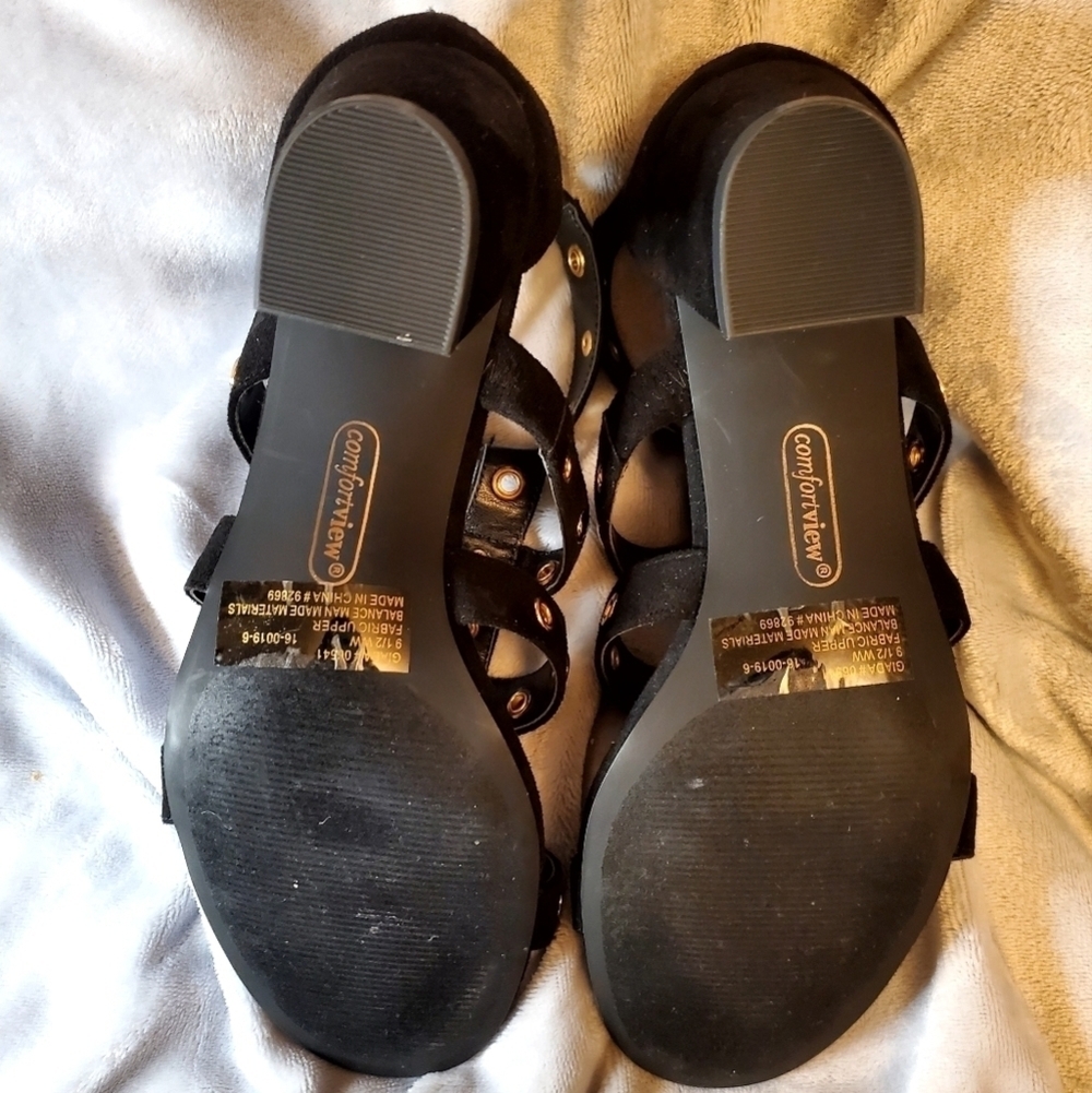 COMFORT VIEW BLACK HEELS 9.5 WW - Picture 5 of 6